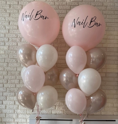 Personalizēta uzlīme uz balona "Nail Bar''