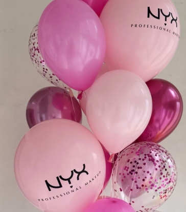 Personalizēta uzlīme uz balona "NYX''