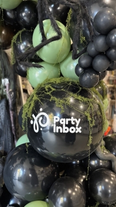 Personalizēta uzlīme uz balona "Party Inbox''