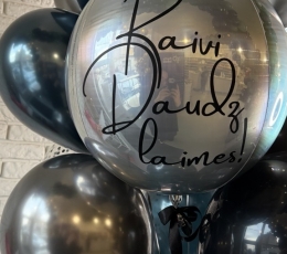 Personalizēta uzlīme uz balona "Raivi, daudz laimes''