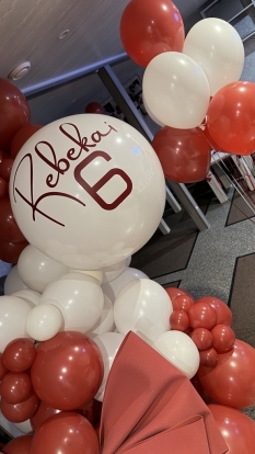Personalizēta uzlīme uz balona "Rebekai 6''