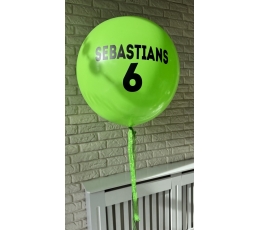 Personalizēta uzlīme uz balona "Sebastians 6''