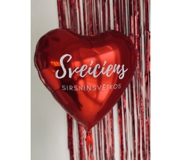 Personalizēts balons, liela sirds (61 cm)