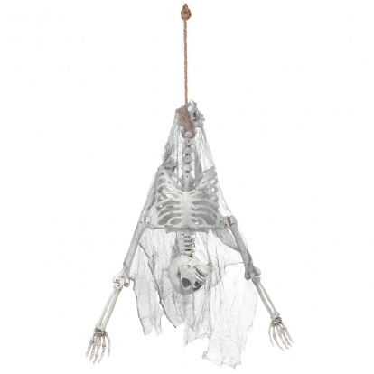 Piekarināmā dekorācija "Skelets ar galvu uz leju" (1,4 m)