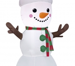 Piepūšama, izgaismota dekorācija "Sniegavīrs" (70x 45x120 cm / 3 LED) 0