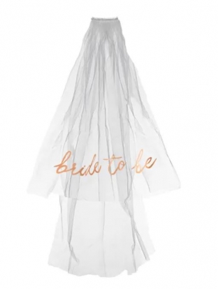 Plīvurs "Bride to be" (63 cm)