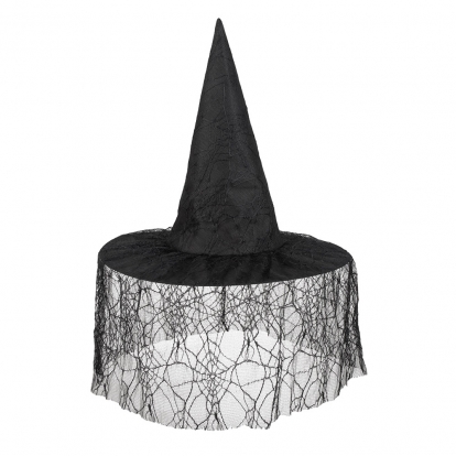Raganas cepure ar zirnekļa tīkla plīvuru
