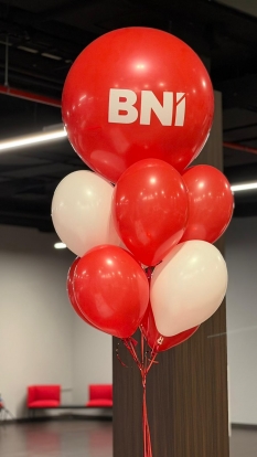 Personalizēta uzlīme uz balona "BNI"