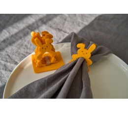 Salvešu gredzeni "Zaķītis", dzelteni (6 gab.)