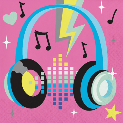 Salvetes "Birthday Beats" (16 gab.)