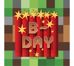 Salvetes "Minecraft. Daudz laimes dzimšanas dienā" (16 gab.)