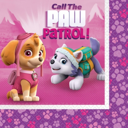 Salvetes "Paw Patrol", rozā (20 gab)