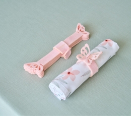 Salvešu gredzeni "Rozā tauriņš" (6 gab.) 4