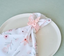 Salvešu gredzeni "Rozā tauriņš" (6 gab.) 1