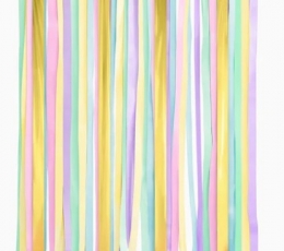 Sienas dekors no kreppapīra, pasteļtoņos 3