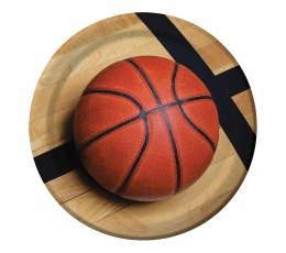 Šķīvīši "Basketbols" (8 gab./23 cm)