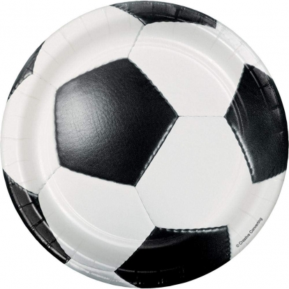 Šķīvīši "Futbola bumba"(8 gab./18 cm)