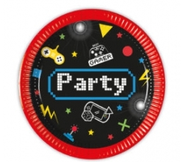 Šķīvīši "Gaming party" (8 gab./20 cm)