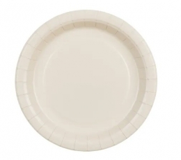 Šķīvīši, krēmkrāsas (6 gab./18 cm)