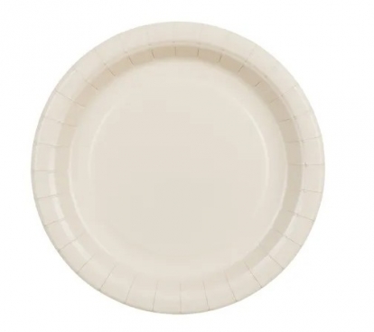 Šķīvīši, krēmkrāsas (6 gab./18 cm)