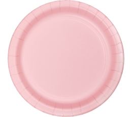 Šķīvīši, maigi rozā (8 gab/17 cm)