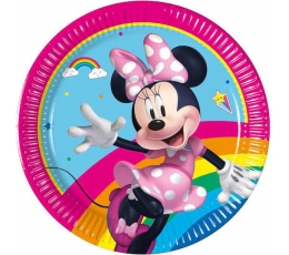 Šķīvīši "Minnie Rainbow", (8 gab./20 cm)
