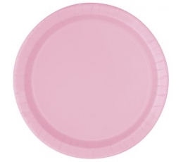 Šķīvīši, rozā krāsā (8 gab./22 cm)