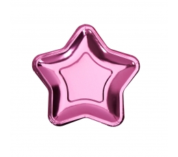 Šķīvīši "Rozā zvaigznītes", formīgi (8 gab./18 cm)