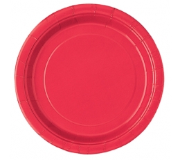 Šķīvīši, koraļļu krāsa (8 gab./18 cm)