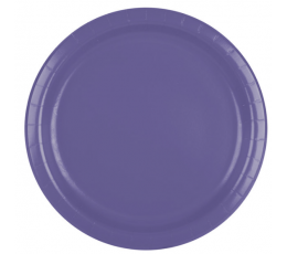 Šķīvīši, violeti (24 gab/22 cm)