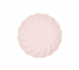 Šķīvji, apaļi rozā (6 gab./18,8 cm)