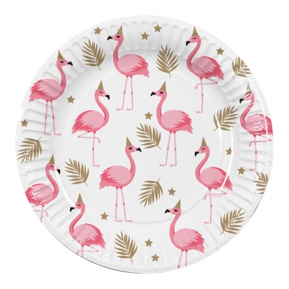 Šķīvji "Flamingo" (10 gab./23 cm)