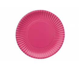 Šķīvji, gofrētas aveņu krāsa (10 gab./18 cm)