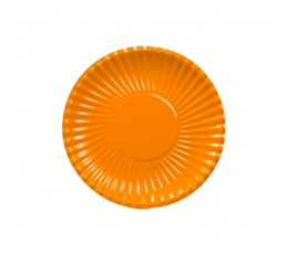Šķīvji, gofrētas oranžas (10 gab./18 cm)