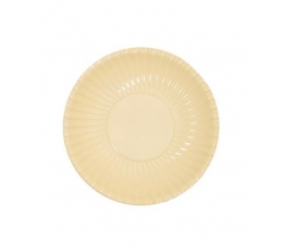 Šķīvji, gofrētas šampanieša krāsas (10 gab./18 cm)