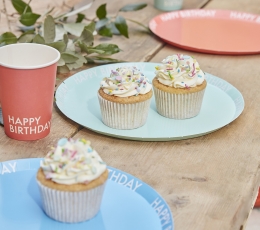 Šķīvji "Happy Birthday" (8 gab./25 cm) 1