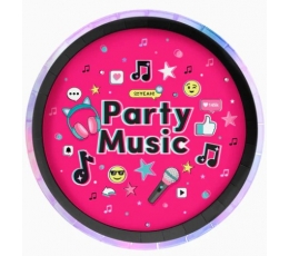 Šķīvji "Party Music" (6 gab./23 cm)