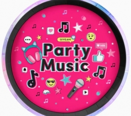Šķīvji "Party Music" (6 gab./23 cm)