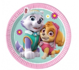 Šķīvīši "Paw patrol", rozā (8 gab./20 cm)