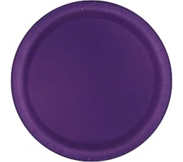 Šķīvji, violeti (8 gab./22 cm)