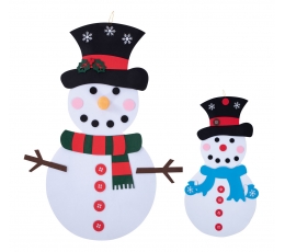 Spēle ar līmējamām dekorācijām "Sniegavīrs" 