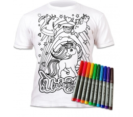 Splat Planet T-krekls ar marķieriem, vienradži, 5-6 gadi