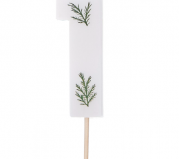 Svece ar lapiņām "1"