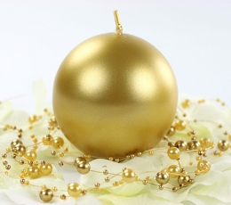 Svecīte, zelta, apaļa (8 cm) 1
