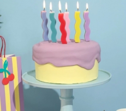 Sveces "Krāsainie viļņi" (10 gab.) 0