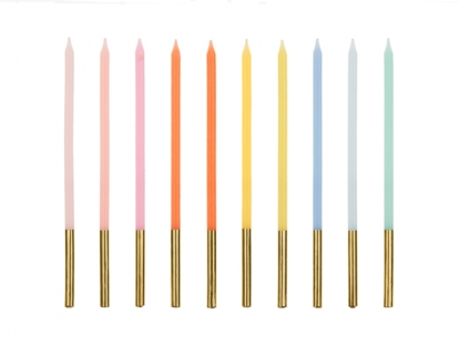 Sveces, pasteļa ar zeltu (10 gabali /4 cm)