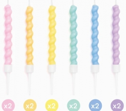 Sveces "Pasteļtoņi" (12 gab.) 1