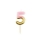 Svecīte "5", rozā-zelta (10 cm)