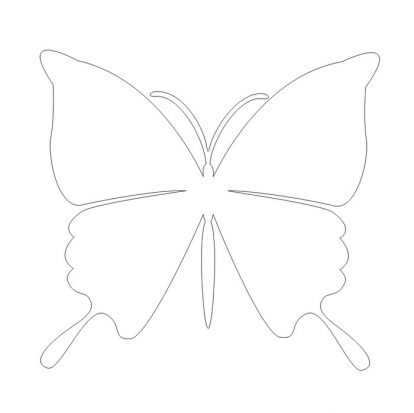Tauriņi, perlamutra baltā krāsā (20 gab./ M)