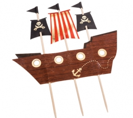 Tortes dekorācijas "Pirātu laivas" (17x21 cm)